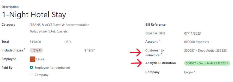 How to properly fill out an expense form that's attached to a sales order in SotaERP.