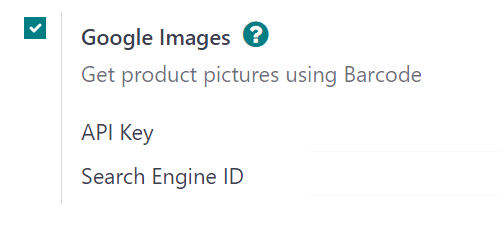 The Google Images setting in the SotaERP Settings app page.